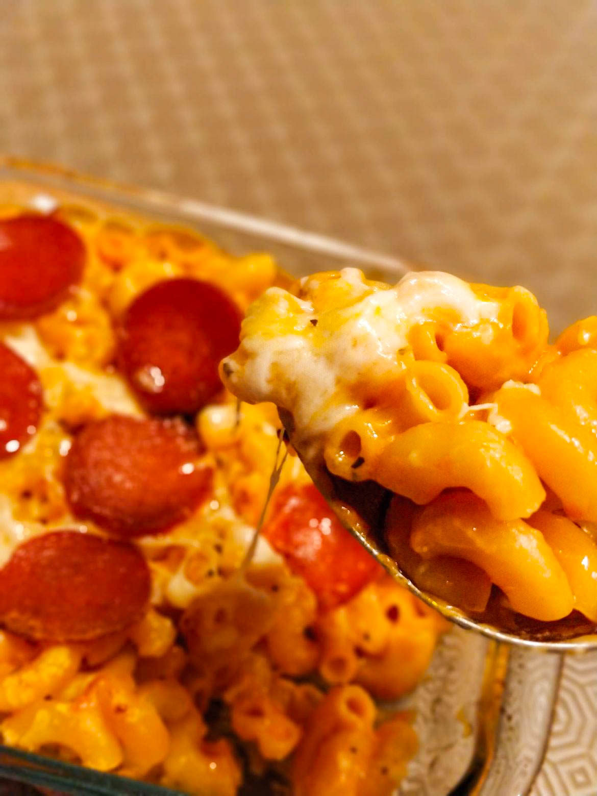Mac and Cheese com sabor a Pizza