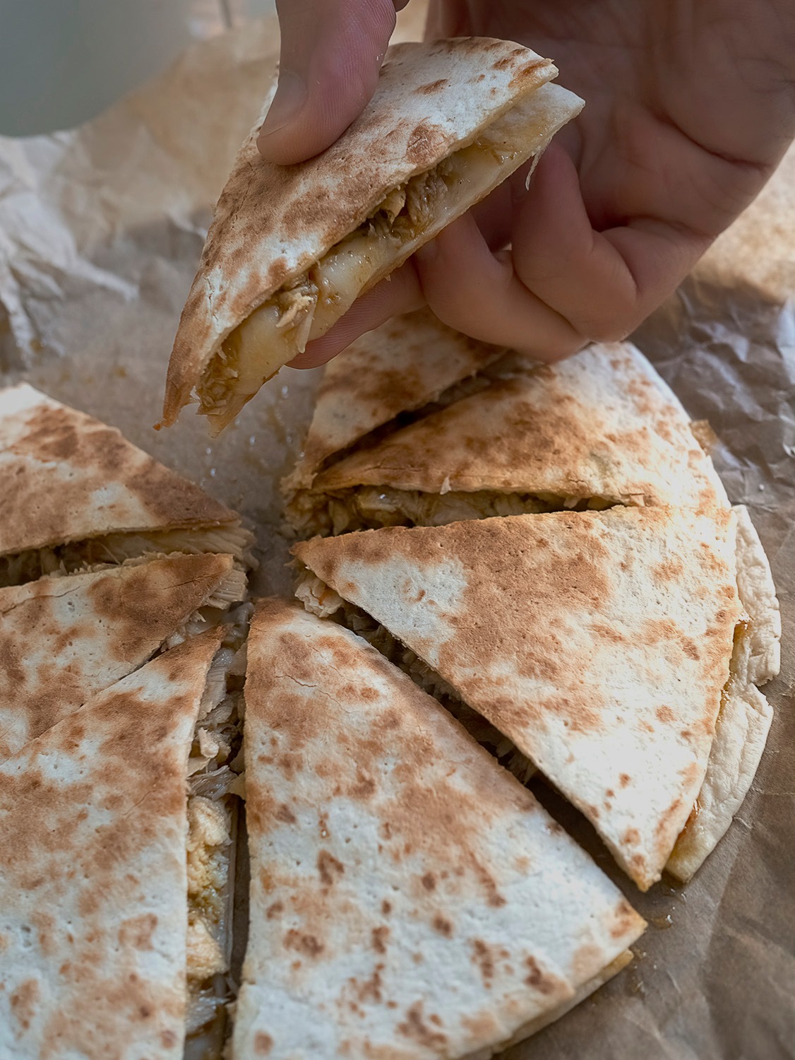 Quesadilla de frango assado